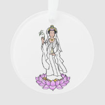 Guan Yin Bodhisattva over Lotus