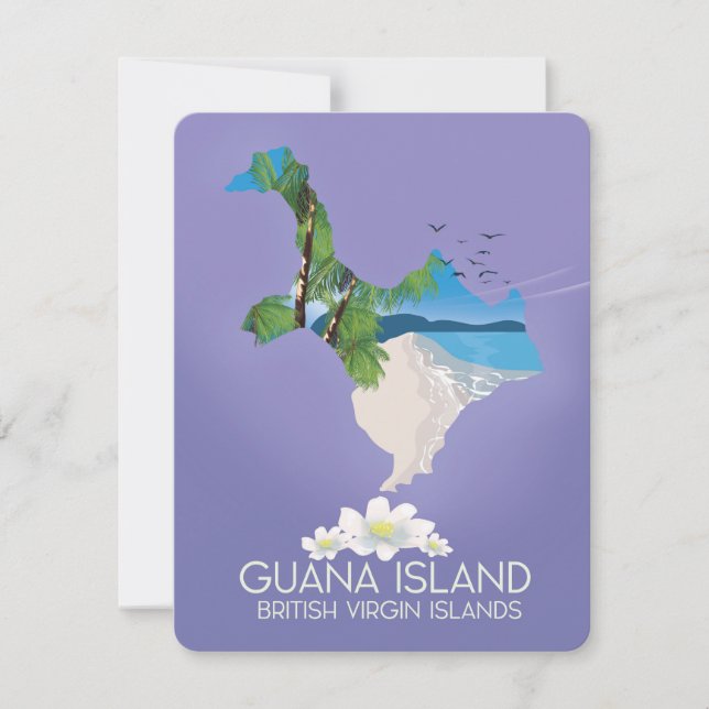 Guana Island Britse Maagdeneilanden reisposter (Voorkant)