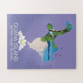 Guana Island Britse Maagdeneilanden reisposter Legpuzzel (Horizontaal)