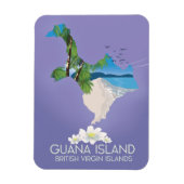 Guana Island Britse Maagdeneilanden reisposter Magneet (Verticaal)