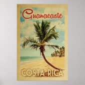 Guanacaste Palm Tree Vintage Travel Poster (Voorkant)