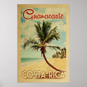 Guanacaste Palm Tree Vintage Travel Poster