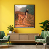 Guanaco (ca. 1848) schilderij door Jacques–Laurent Poster