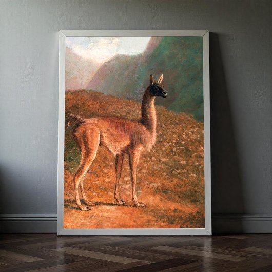 Guanaco (ca. 1848) schilderij door Jacques–Laurent Poster