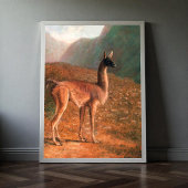 Guanaco (ca. 1848) schilderij van Jacques-Laurent  Poster