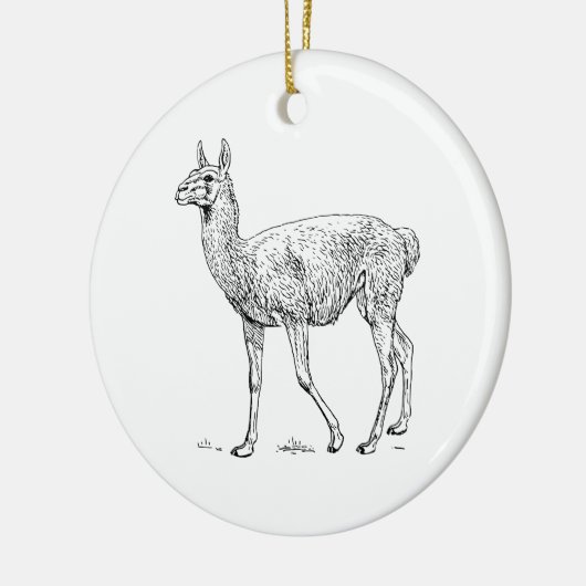Guanaco Keramisch Ornament (Links)