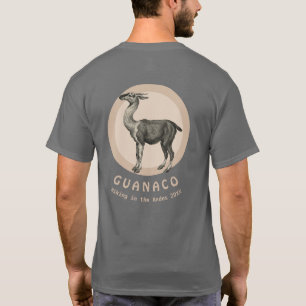 Guanaco Llama Hiking in de Andes Custom T-shirt