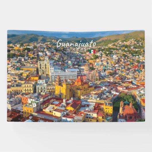 Guanajuato, Mexico - Kleurrijk stadsbeeld Spandoek (Horizontaal)