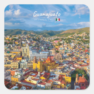 Guanajuato, Mexico - Kleurrijk stadsgezicht Vierkante Sticker