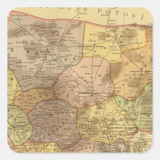 Guanajuato Vierkante Sticker (Voorkant)