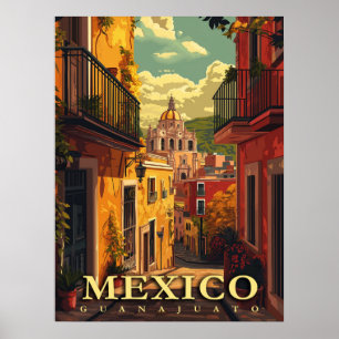 Guanajuato, Vintage van Mexico Poster
