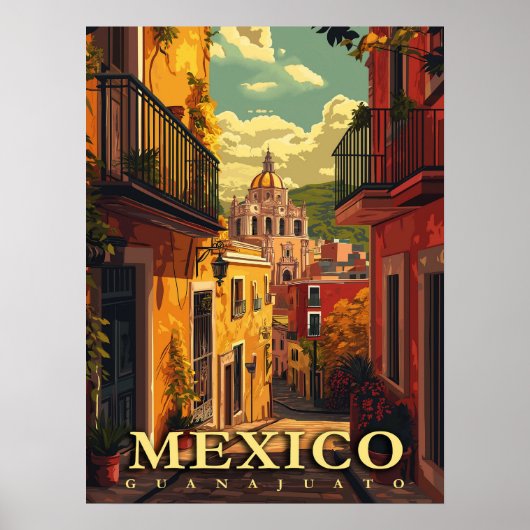 Guanajuato, Vintage van Mexico Poster (Voorkant)