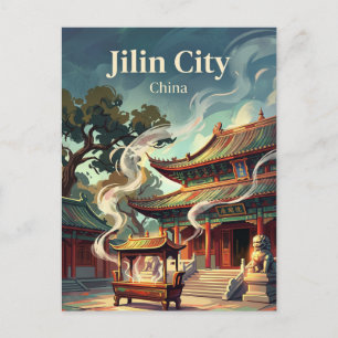 Guandi-tempel in Jilin City China Briefkaart