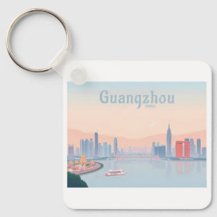 Guangzhou China Pearl River Pastelreizen Sleutelhanger