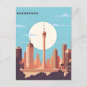 Guangzhou China Reizen Kunst Vintage Yunnan Briefkaart