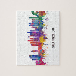 Guangzhou China Skyline Legpuzzel