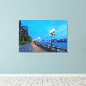 Guangzhou City waterfront Canvas Afdruk (Insitu (Houten vloer))
