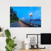 Guangzhou City waterfront Poster (Thuiskantoor)