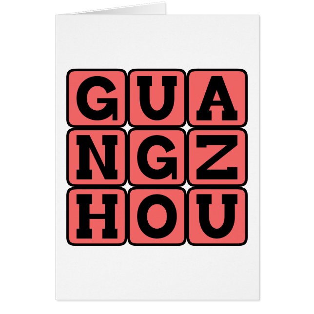Guangzhou, Kanton, Stad in China (Voorkant)