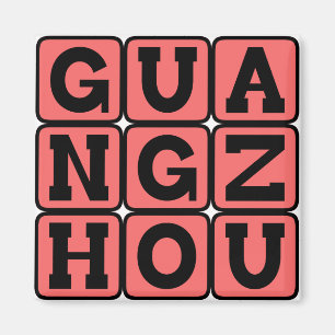 Guangzhou, Kanton, Stad in China Magneet