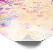 Guangzhou skyline in watercolor background foto afdruk (Hoek)