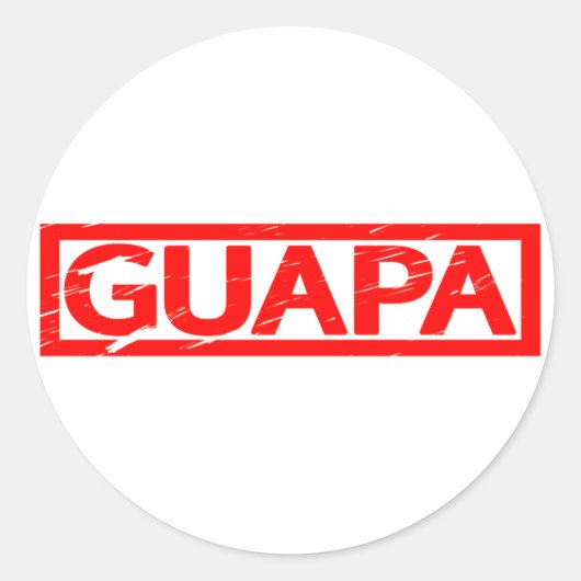 Guapa Stamp Ronde Sticker (Voorkant)