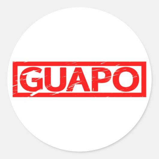Guapo Stamp Ronde Sticker (Voorkant)