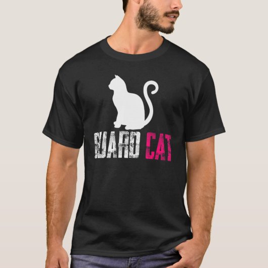 Guard Cat Security And Protect Present T-shirt (Voorkant)