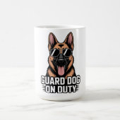 Guard Dog On Duty German Shepherd Sunglasses Gift Koffiemok (Center)