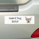 Guard DOG schattige Duitse herder/Elzasser op maat Bumpersticker (Op auto)