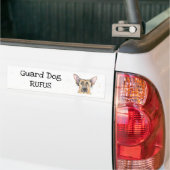 Guard DOG schattige Duitse herder/Elzasser op maat Bumpersticker (Op Truck)