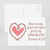 Guard Your Heart Briefkaart (Voorkant / Achterkant)