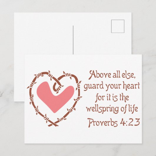 Guard Your Heart Briefkaart (Voorkant / Achterkant)