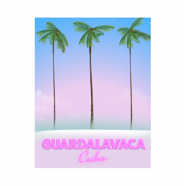 Guardalavaca Cuba — poster van het klassieke reize Staand Fotobeeldje (Voorkant)