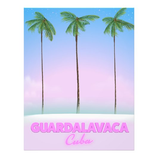 Guardalavaca Cuba vintage reisposter Foto Afdruk (Voorkant)