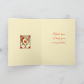 Guarded Heart Vintage Art Nouveau Romance Kaart (Binnen)