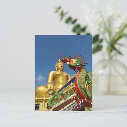 Guardiaanse draak briefkaart (Staand voorkant)