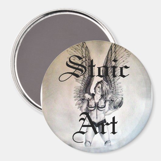 Guardian 1, stoïcijns, kunst magneet (Voorkant / Achterkant)