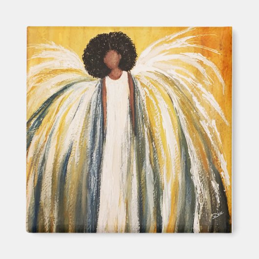 Guardian Angel 2 Inch Square Magnet (Voorkant)