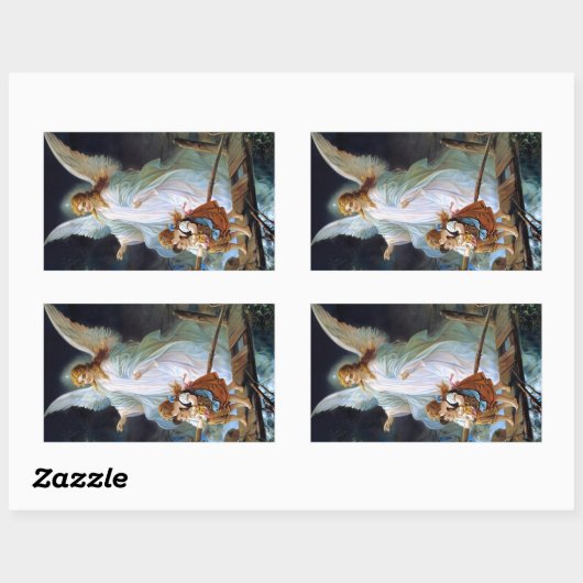 Guardian Angel 2 Kinderen op Bridge Grote Stickers (Vel)