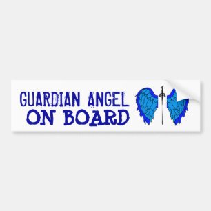 GUARDIAN ANGEL AAN BOORD BUMPERSTICKER