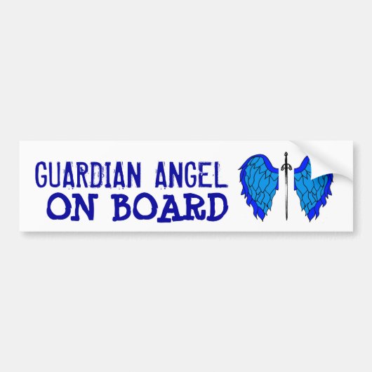 GUARDIAN ANGEL AAN BOORD BUMPERSTICKER (Voorkant)