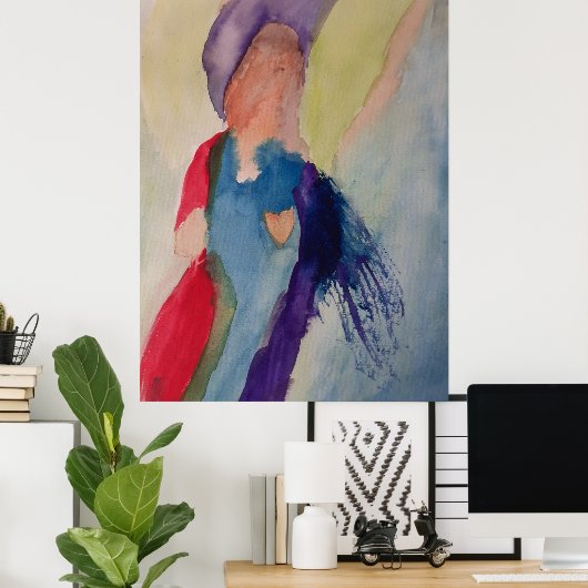 Guardian Angel Abstract Art Poster (Thuiskantoor)