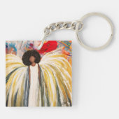 Guardian Angel Acrylic Sleutelhanger (dubbelzijdig (Achterkant)