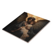 Guardian Angel Afrikaanse engel Tegeltje (Zijkant)