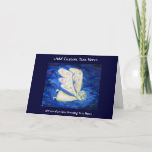 Guardian Angel Art Custom Greeting of Note Cards Feestdagen Kaart