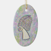 Guardian Angel Art Custom Holiday Gift Ornaments Keramisch Ornament (Rechts)