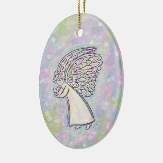 Guardian Angel Art Custom Holiday Gift Ornaments Keramisch Ornament (Links)