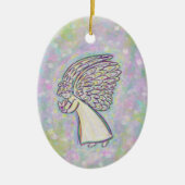 Guardian Angel Art Custom Holiday Gift Ornaments Keramisch Ornament (Voorkant)