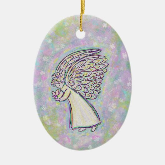 Guardian Angel Art Custom Holiday Gift Ornaments Keramisch Ornament (Voorkant)